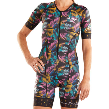 Costume da Triathlon ZOOT LTD TRI AERO ALI'I Donna Maniche Corte Nero/Multicolore 2020 0